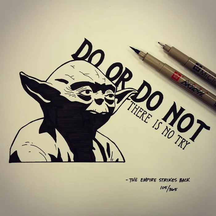 Artist Spends 365 Days Hand-Drawing 365 Movie Quotes