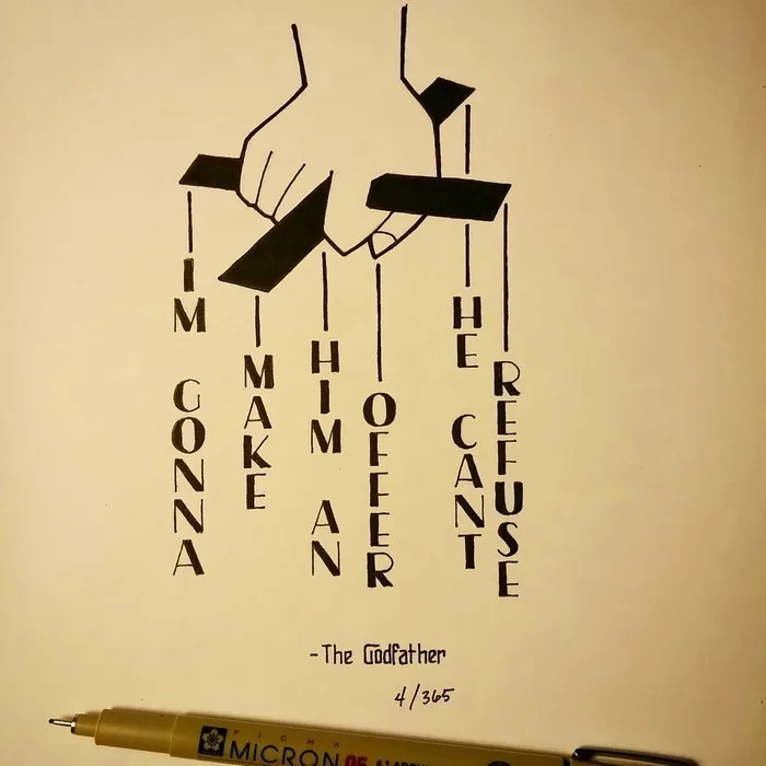 Artist Spends 365 Days Hand-Drawing 365 Movie Quotes