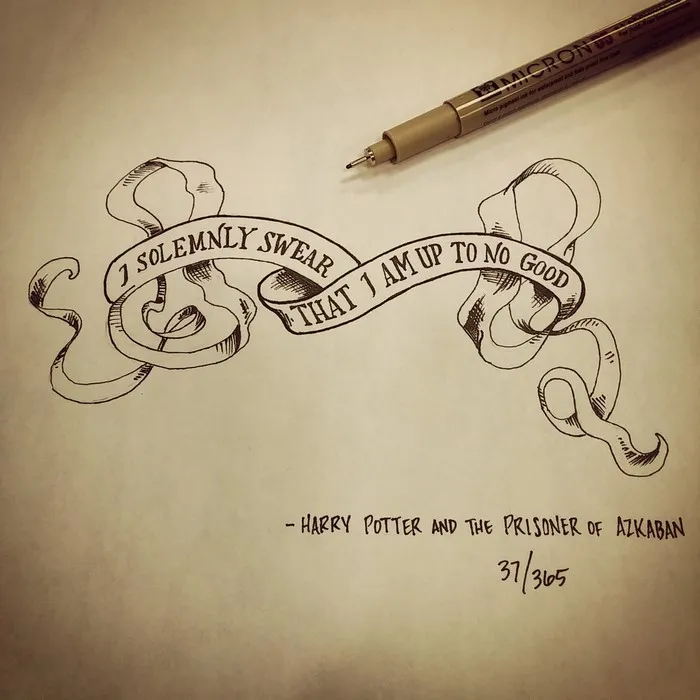 Artist Spends 365 Days Hand-Drawing 365 Movie Quotes