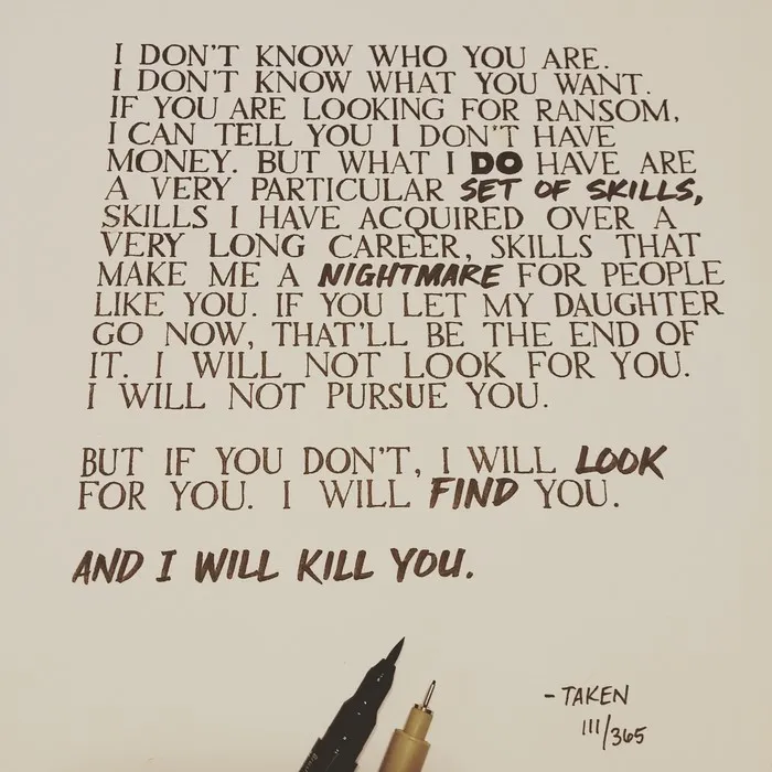 Artist Spends 365 Days Hand-Drawing 365 Movie Quotes