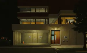 I Paint Miniature Versions Of Famous Art Inside My Paintings Of Buildings At Night