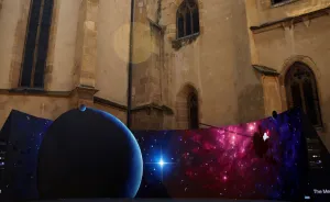 I Painted A 180° Panoramic Mural As A Tribute Celebrating The 39th Anniversary Of Nasa's Voyager 1 Spacecraft