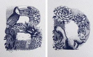 I Created A Complete Alphabet Inspired By Flora And Fauna