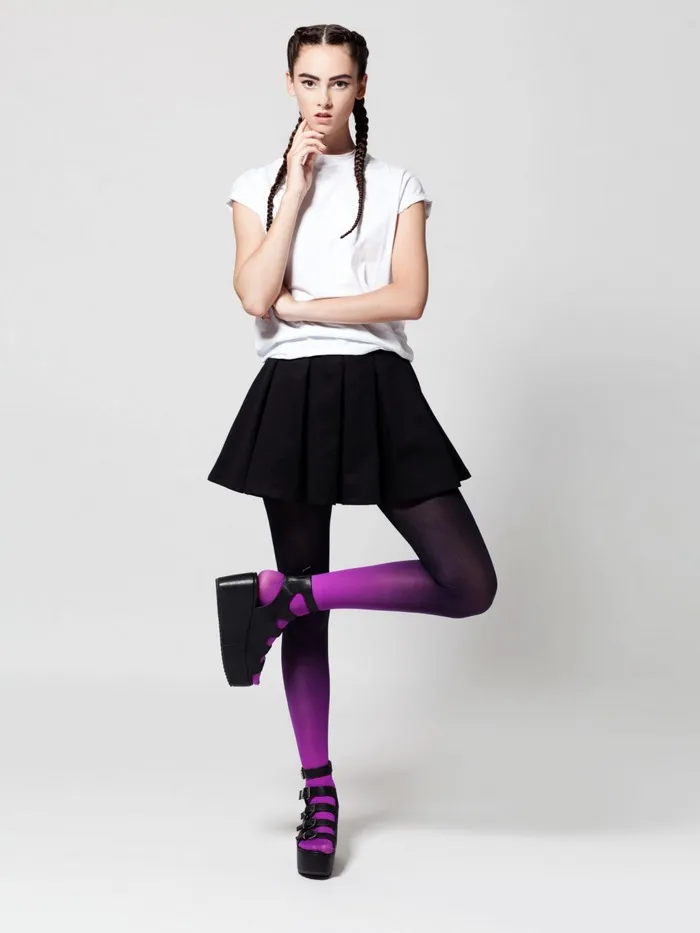 Ombre Tights Hand-Dyed By Tiffany Ju