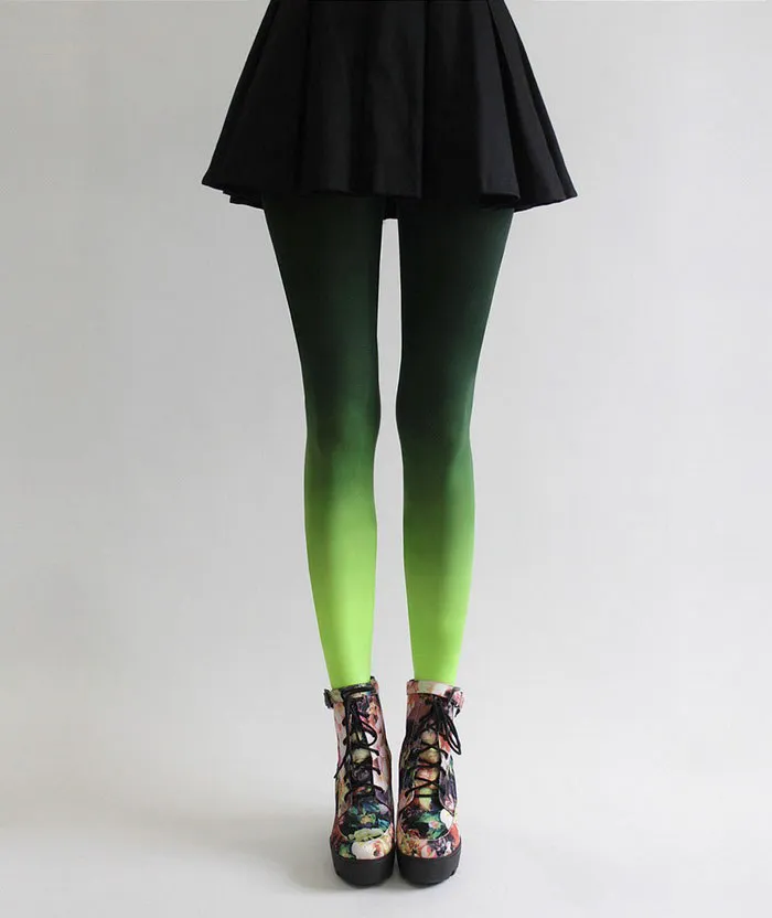 Ombre Tights Hand-Dyed By Tiffany Ju