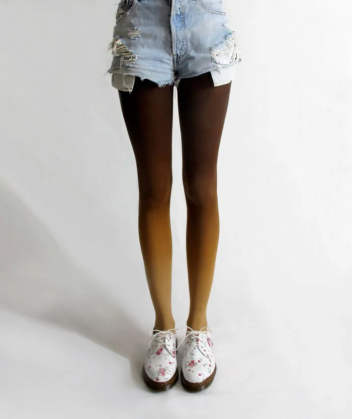 Ombre Tights Hand-Dyed By Tiffany Ju