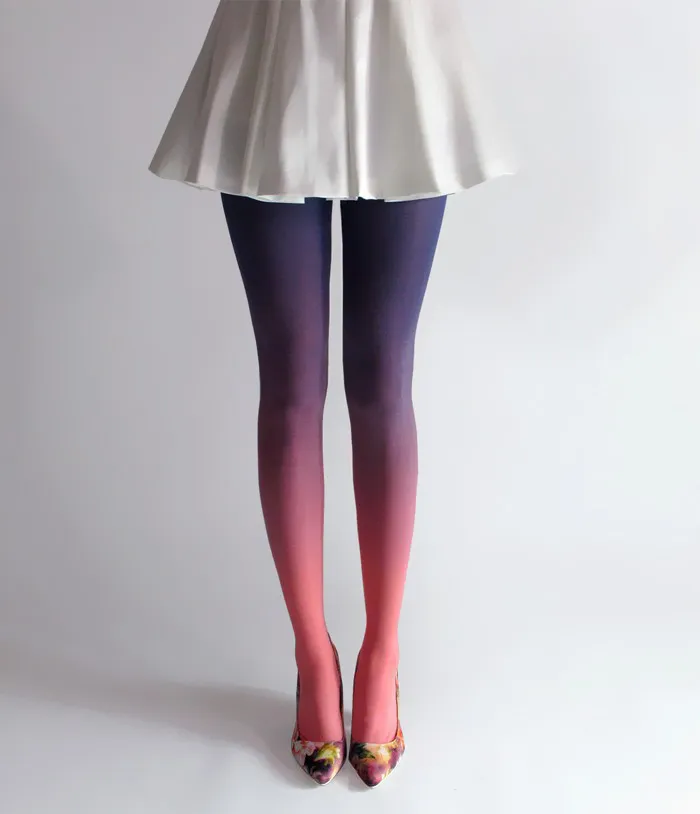 Ombre Tights Hand-Dyed By Tiffany Ju
