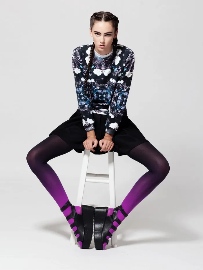 Ombre Tights Hand-Dyed By Tiffany Ju