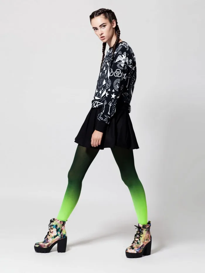 Ombre Tights Hand-Dyed By Tiffany Ju