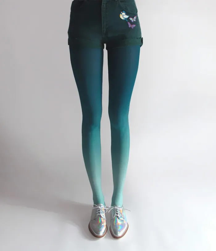 Ombre Tights Hand-Dyed By Tiffany Ju