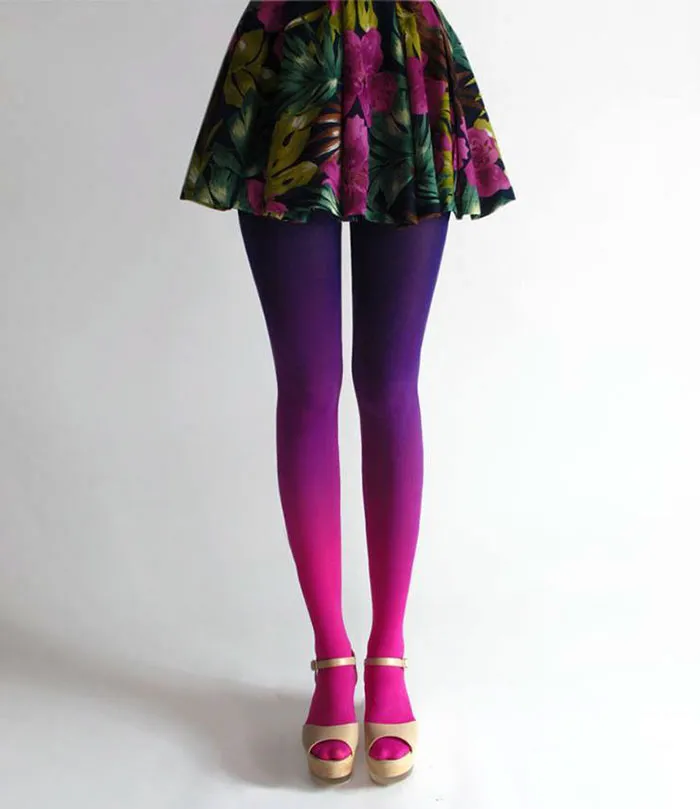 Ombre Tights Hand-Dyed By Tiffany Ju