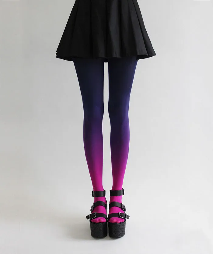 Ombre Tights Hand-Dyed By Tiffany Ju