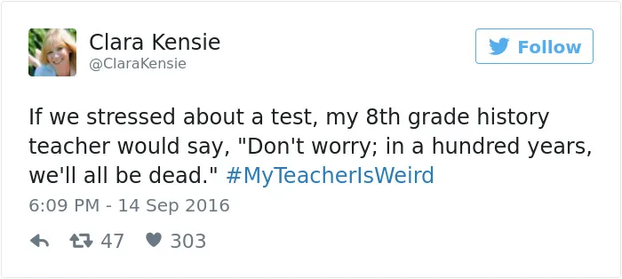 #myteacherisweird
