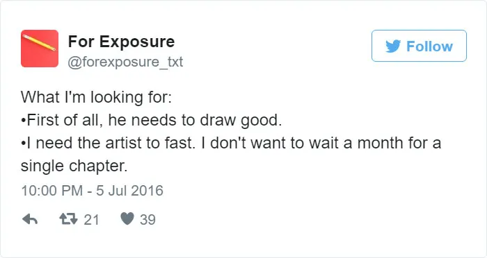 97 People Who Think They Can Pay Artists In "Exposure"