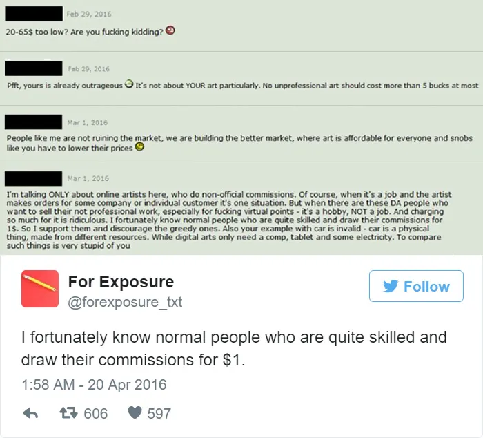 97 People Who Think They Can Pay Artists In "Exposure"