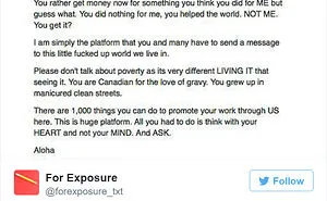 97 People Who Think They Can Pay Artists In "Exposure"