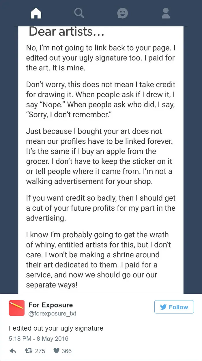 For Exposure