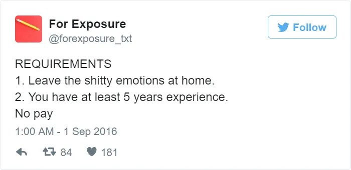 97 People Who Think They Can Pay Artists In "Exposure"
