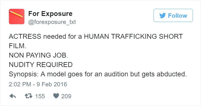97 People Who Think They Can Pay Artists In "Exposure"