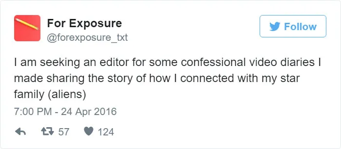 97 People Who Think They Can Pay Artists In "Exposure"