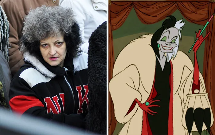 Esta mujer se parece a Cruella de Vil