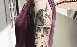 Colorful And Sketchy Tattoos By Vesna