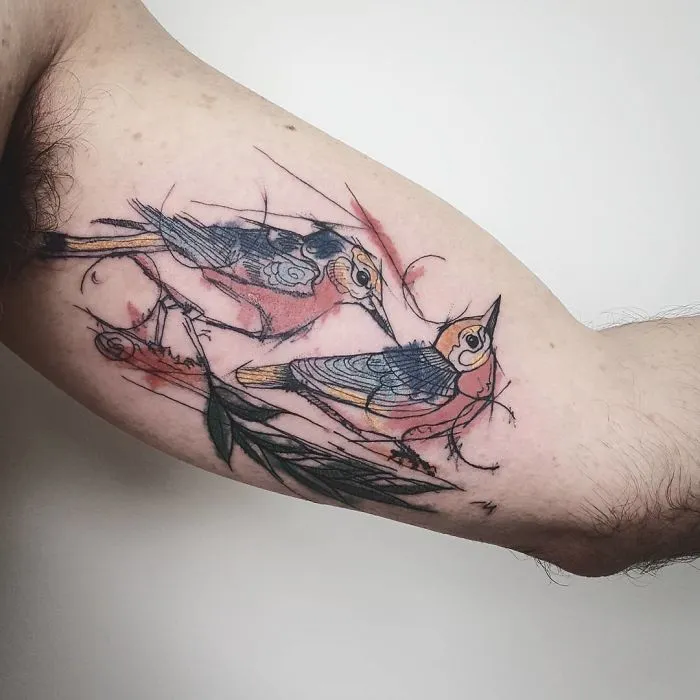 Colorful And Sketchy Tattoos By Vesna