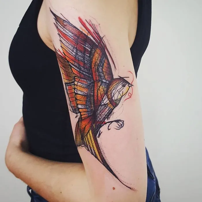 Colorful And Sketchy Tattoos By Vesna