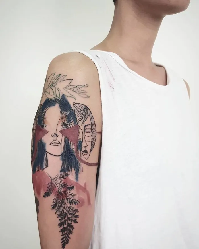 Colorful And Sketchy Tattoos By Vesna