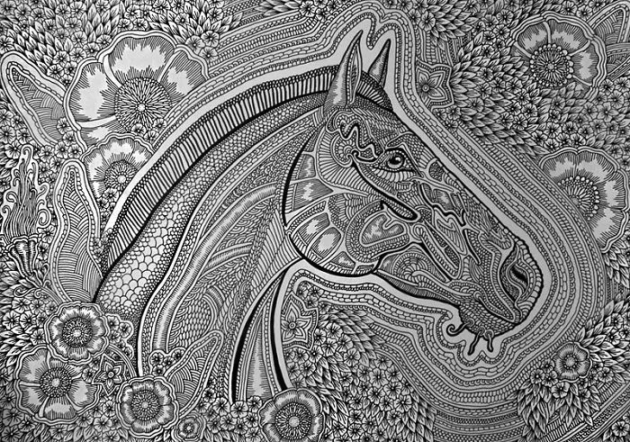 I Create Higly Detailed Drawings Of Horses