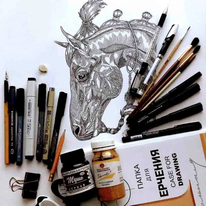 I Create Higly Detailed Drawings Of Horses