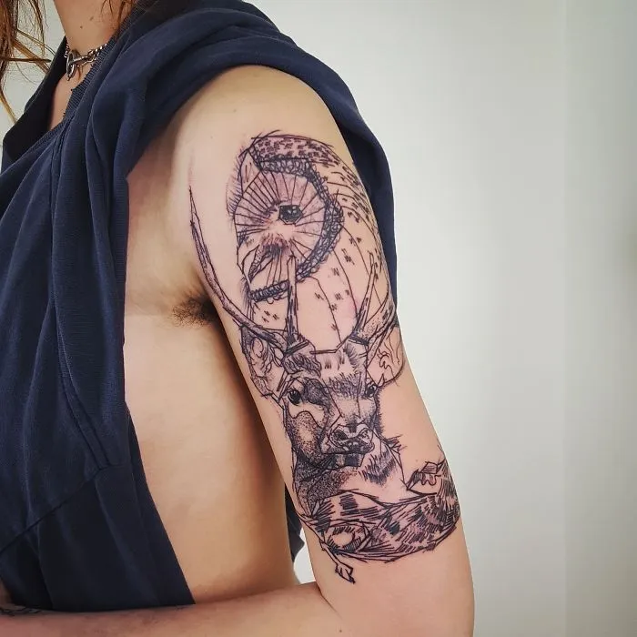 Colorful And Sketchy Tattoos By Vesna