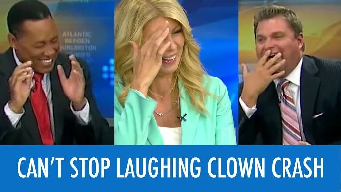 Reporters Crack Up During Clown Car Crash News Story