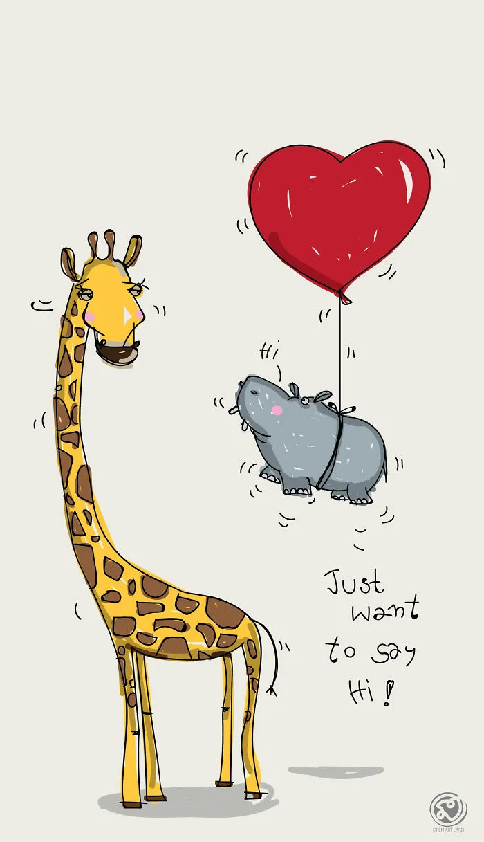 I Draw Cartoons With Cute Messages