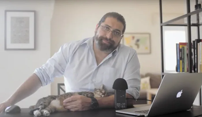 Shrimp, My Cat, Decided To Join While I Was Trying To Create An Educational Video