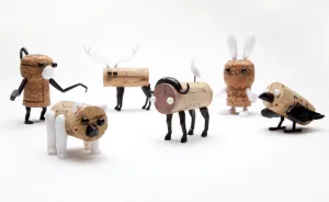 The Corkers: Pushpins Transform Any Wine Cork Into A Joyful Figurine