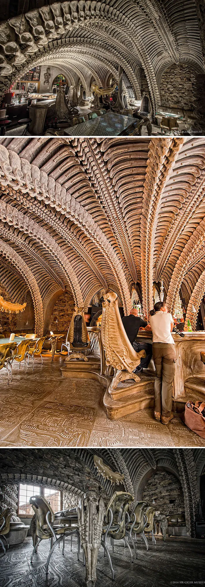 Enjoy Your Alien Coffee At This Bizarre Bar, Hr Giger Museum Bar, Gruyères, Switzerland