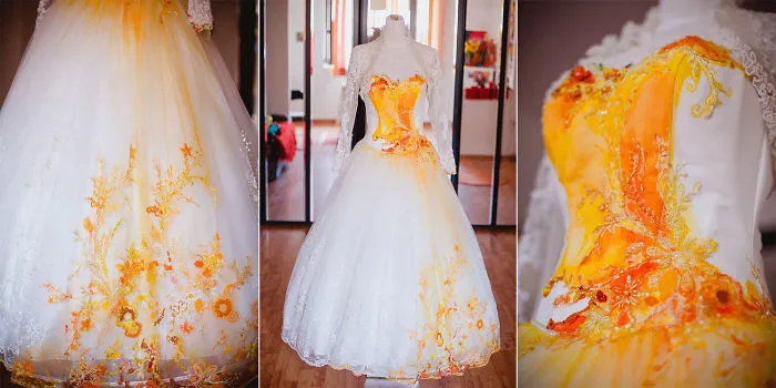 Dip Dye Wedding Dress Trend Will Make Your Big Day More Colorful