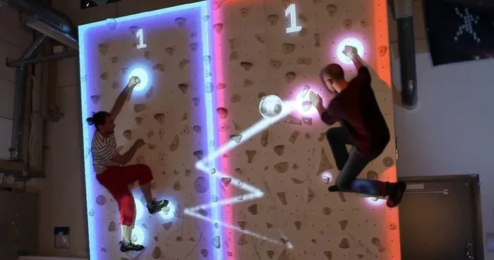 Augmented Climbing Wall Pong