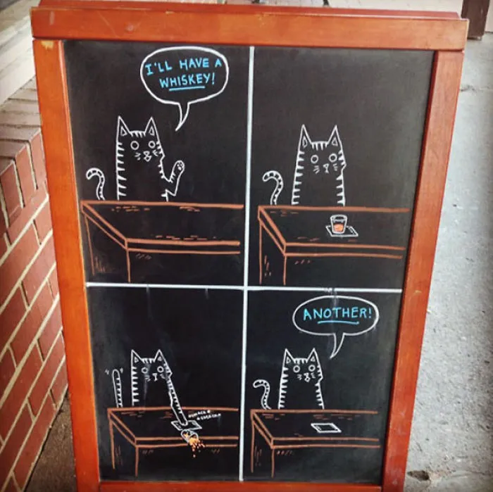 Woman Helped Friend's Bar By Drawing Chalk Signs, The Result Was So Good It Increased The Sales