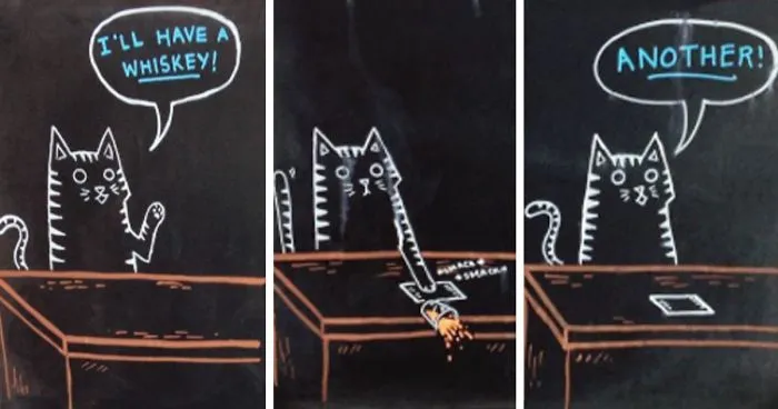 Woman Helped Friend's Bar By Drawing Chalk Signs, The Result Was So Good It Increased The Sales