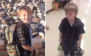 27 Hilarious Pics Of Kids Before & After Their First Day Of School