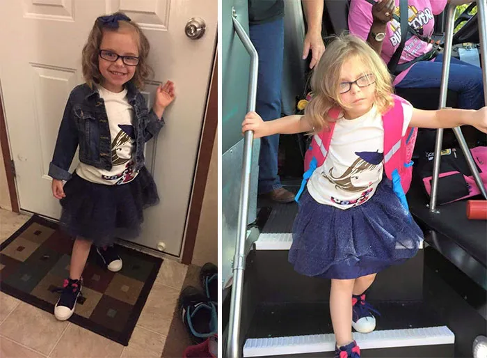 Before And After The First Day Of School