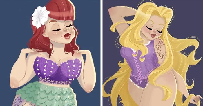 Curvy Disney Pinups By Ashley Beevers