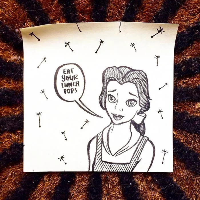 Dad Surprises His Daughter With Different Post-It Note Hidden In Her Lunch Every Day For Past 3 Years