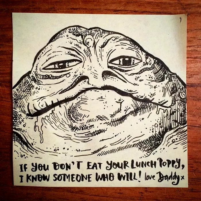 Dad Surprises His Daughter With Different Post-It Note Hidden In Her Lunch Every Day For Past 3 Years