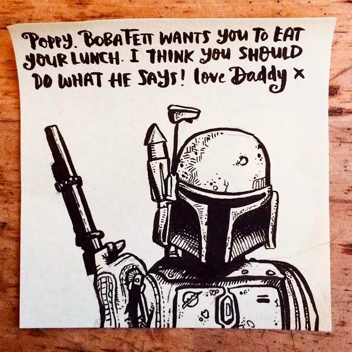 Dad Surprises His Daughter With Different Post-It Note Hidden In Her Lunch Every Day For Past 3 Years