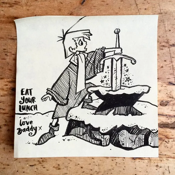Dad Surprises His Daughter With Different Post-It Note Hidden In Her Lunch Every Day For Past 3 Years