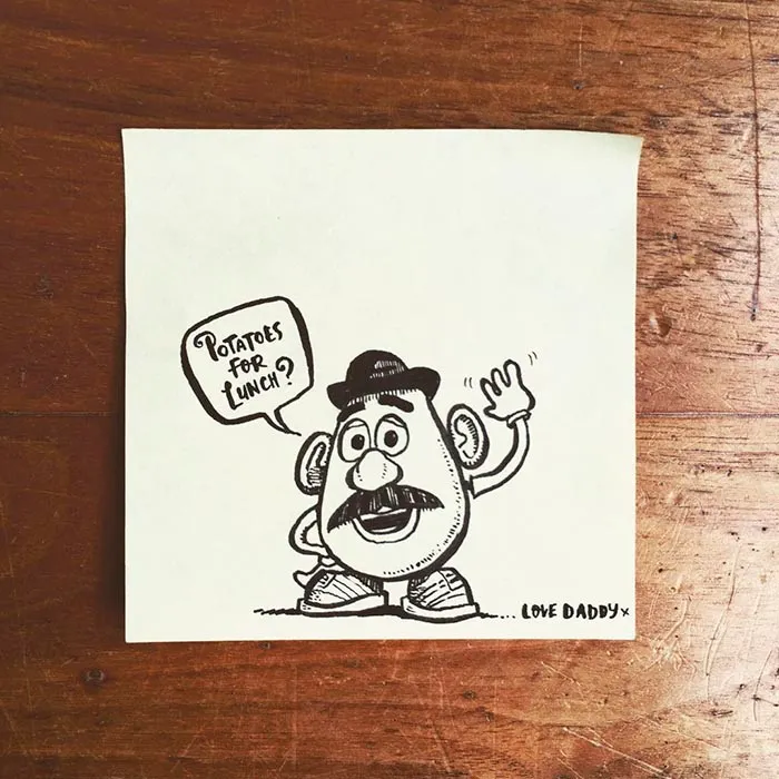 Dad Surprises His Daughter With Different Post-It Note Hidden In Her Lunch Every Day For Past 3 Years