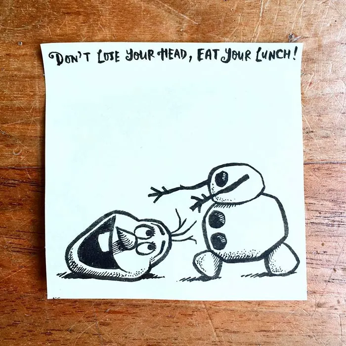 Dad Surprises His Daughter With Different Post-It Note Hidden In Her Lunch Every Day For Past 3 Years